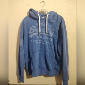 Superdry, hoodie, blue, Large/xlarge.